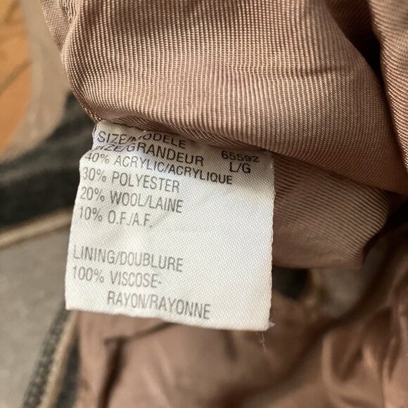 Vintage Easy Wear Vest Mens L Grandpa Stripe Wool Blend Neutral Academia - Picture 6 of 7